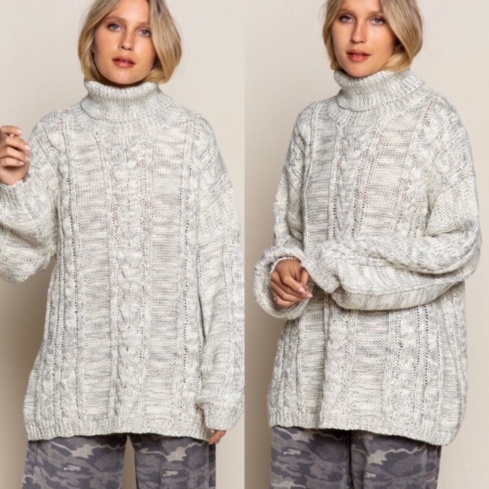 POL Classic Cable Knit Turtleneck Sweater Brand New - Picture 9 of 12